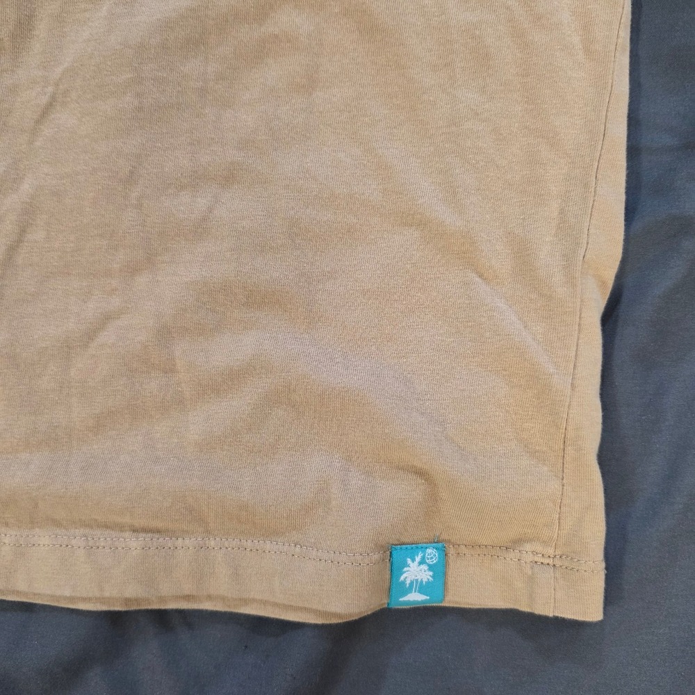 Free Planet Mens Small Tan Skateboarding Sun Graphic Pocket T-Shirt Dope Moves - Picture 3 of 9